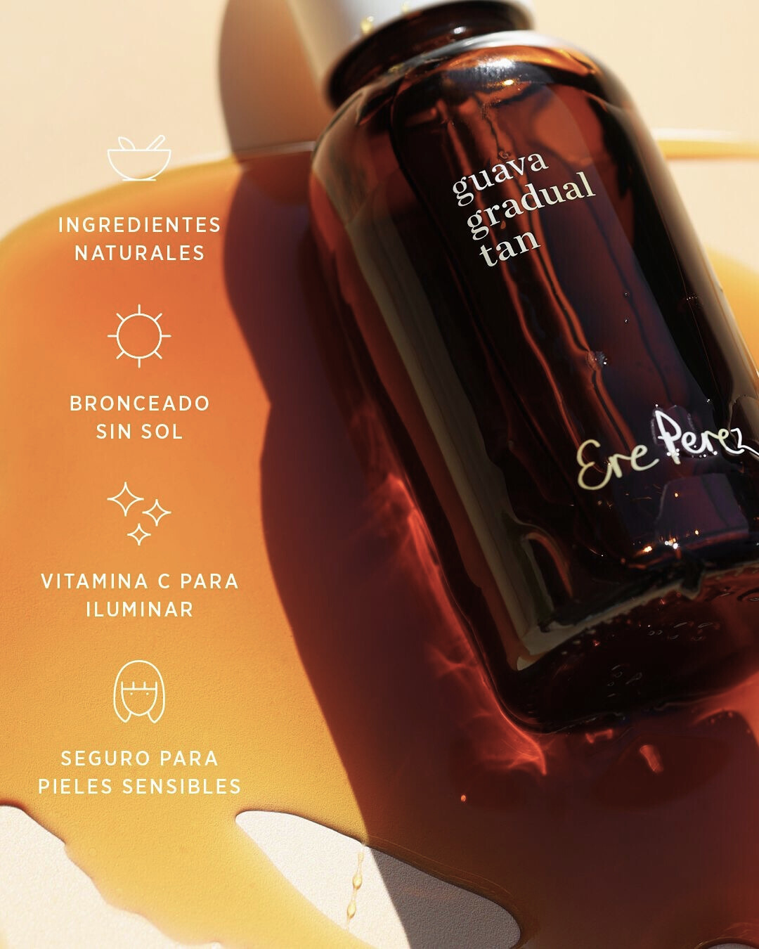 Bronceador gradual de guayaba